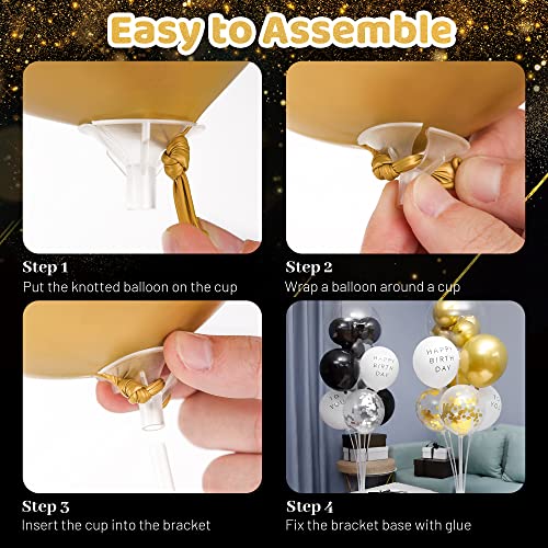 Image of JOYYPOP 6 Sets Balloon Stand Kits, Balloon Sticks with Base Table Balloon Holders Centerpieces for Graduation Wedding Baby Shower Birthday Party Decorations
