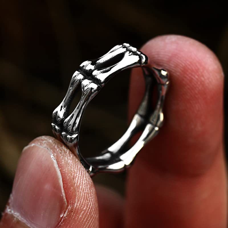 Image of Death Skull Ring for Men Stainless Steel Jewelry Biker Rings Scary Death Ring Skull for Gifts