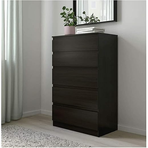 Engineered Wood Chest of Drawers - Dark Brown