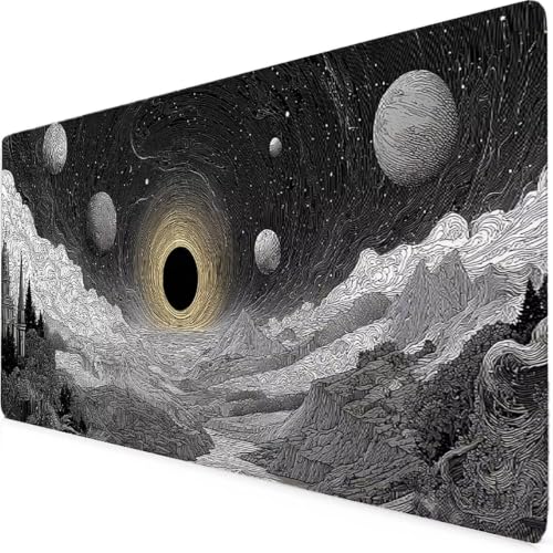 Tapis de souris XXL gris paysage 1200 x 600mm une idée de cadeau utile pour bureau et études PC