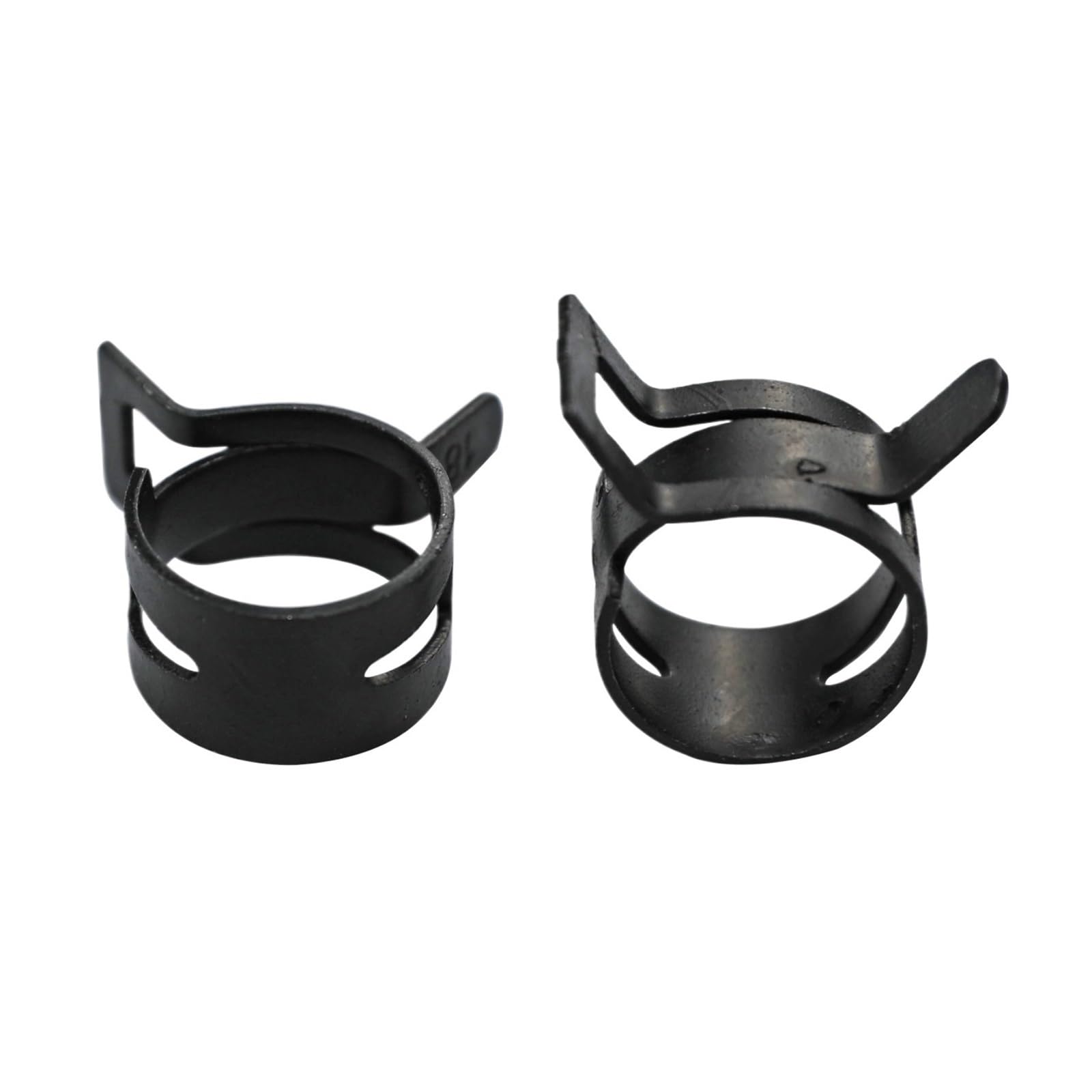 50 Uds abrazadera de manguera combustible abrazaderas resorte negro línea vacío tubo agua aro sujetador aire pellizco acero Clip 6-30mm(50pcs 27mm)
