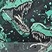 AMmao Gymnastics Leotards for Girls Cartoon Green Dinosaur Pattern Dance Unitards with Shorts Tumbling Active Biketards Outfits for Toddler Kids 5-6 T