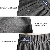 L&K 6er Pack Boxershorts Herren, Webboxer aus 100% Baumwolle, 1405BL L – Ansicht 3