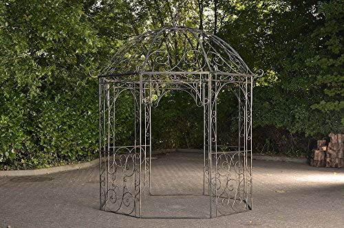 CLP Rosenpavillon Leila I Rankpavillion Aus Pulverbeschichtetem Eisen I Gartendekoration Im Jugendsstil, Farbe:Bronze