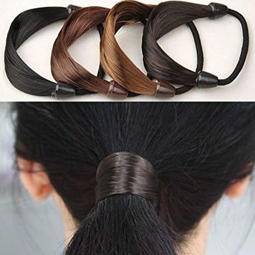 1 pcs Natural Black Woman Wig Elastic Hair Band Rope Scrunchie Ponytail Holder 5 More Color Available