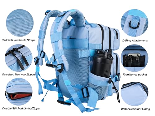 Image of LHI Tactical Military Backpack for Men and Women 25L /35L Army Assault Pack Bag Small Rucksack with Bottle Holder