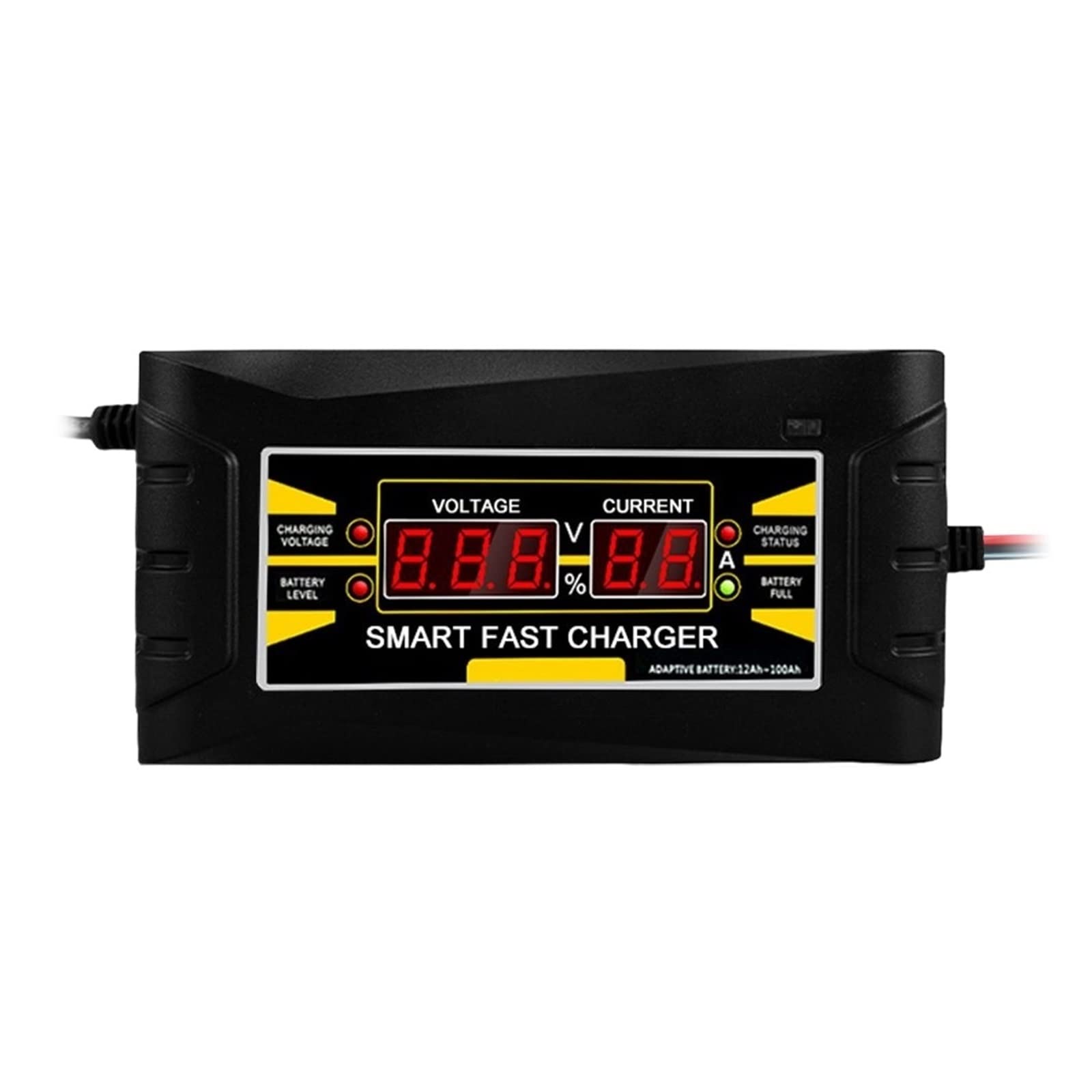 Cargador de Bateria, Cargador de batería de coche completamente automático, 12V, 10A, pantalla LCD, carga rápida inteligente for batería de plomo ácido seco y húmedo