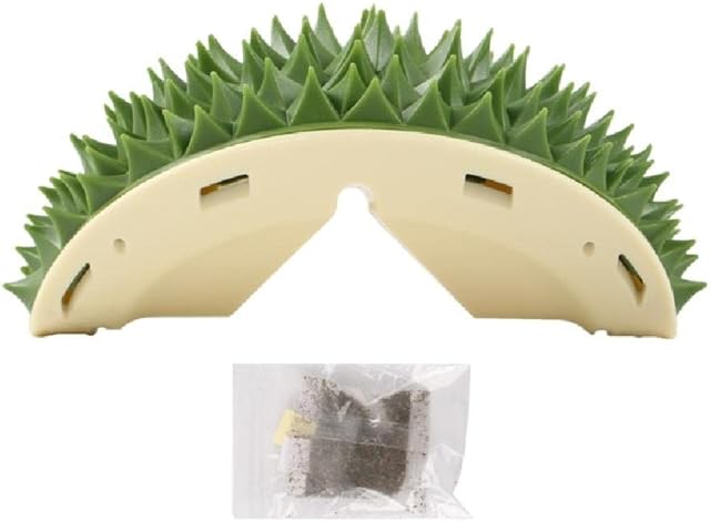 Fogun Pet Cats Self Groomer Cats Massager Corner Hair Brush for Grooming Interactive Kitten Toy Durable Brushes with Catnip cats self grooming station wall brush catnip toy cats corner brush