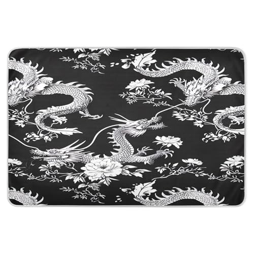 STAYTOP Chinese Dragon Waterproof Bed Pad 34