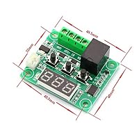 Greluma 2 STK W1209 LED Digital Thermostat Controller Temperatur Temp Steuerschalter Modul Bord 12 V DC -50~110°C mit Wasserdichten Sensor Sonde (Rot LED + Acrylgehäuse) – Ansicht 3