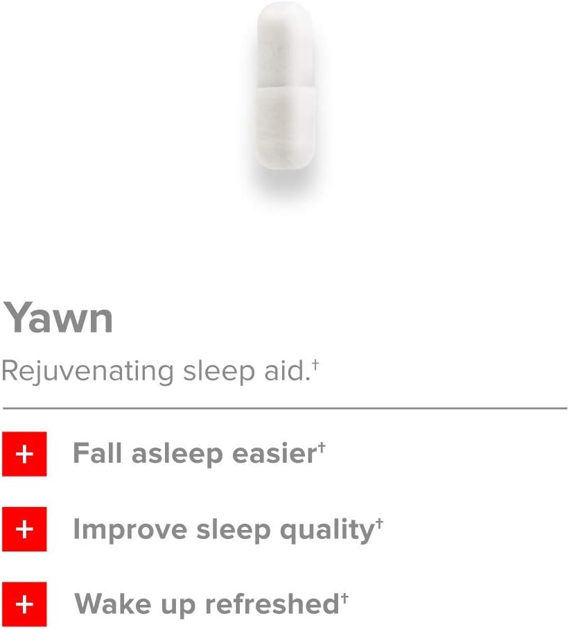 H.V.M.N. Yawn - Natural Sleep Aid with Melatonin, L-Theanine, Magnesium, & Glycine - Effective Non-Habit Forming Sleeping Pills