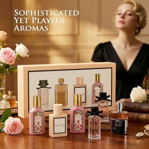 Luxury Women's Perfume Gift Set, 4x30ml, Valentine Gift for Her, Sweet Floral Fragrance, Travel Size Eau De Parfum, Ladies Perfume Set For Dating, Birthday, Gift to Girlfriend, Wife