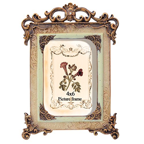 PETAFLOP 4x6 Picture Frames 4 by 6 Inch Vintage Picture Frame Friends Gift Photo Display 4x6