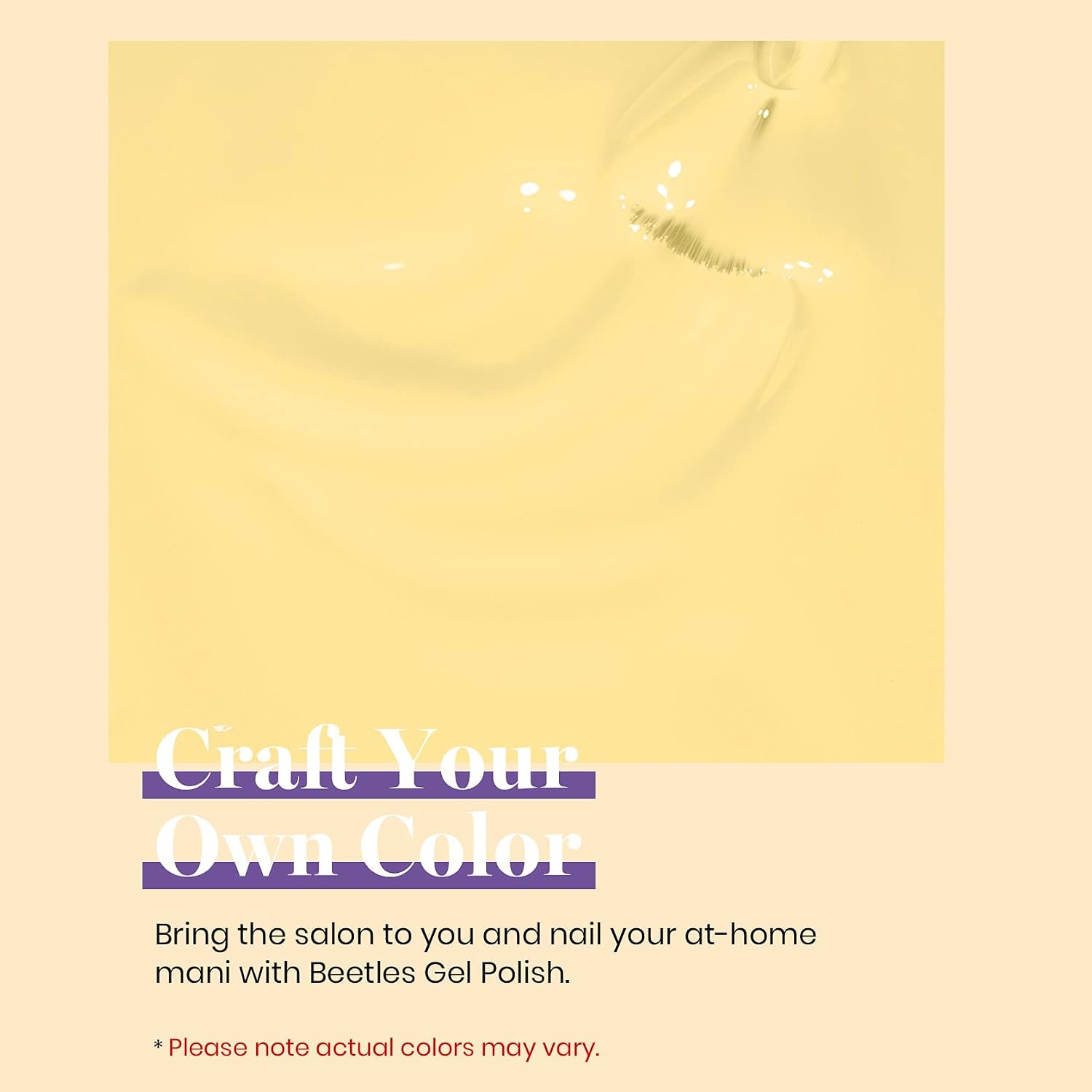 Beetles Yellow Gel Polish - Lemon Chiffon 15ML/0.51Fl Oz, Pastel Yellow Gel Nail Polish, Soak Off UV LED Lamp Pastel Nails Art, Long-Lasting Manicure Salon DIY Home Bright Summer Nails