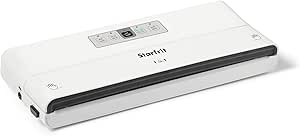 Starfrit Electric Vacuum Sealer - 5 Preset Functions - Accessories Included - Easy To Use - White