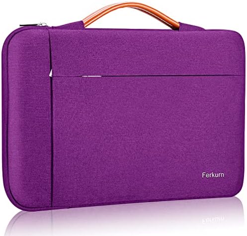 Ferkurn Laptop Case Sleeve for 12.3 Inch Microsoft Surface Pro 8/X/7+/7/6/5/4/3/2/1, 12.4 Inch Microsoft Surface Laptop Go, MacBook Air 11, MacBook 12, Waterproof Tablet Cover Bag with Handle, Pink