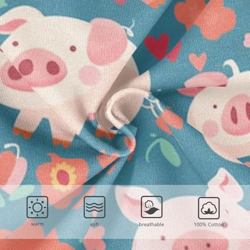 Wusikd Cute Pink Pigs Boys' Underwear Cotton Colorful Hearts Boys Briefs Soft Toddler Underwear 2T3