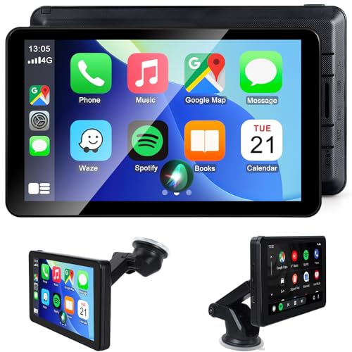 Wireless CarPlay Android Auto Screen Car Stereo for CarPlay 7 HD Touch Screen Portable Navigation AirPlay Video Music Player Bluetooth WiFi Voice Control Mirror Link 2026 Upgrade