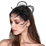 Fascinator Feather Fascinators for Women Pillbox Hat for Tea Party Derby Royal Banquet
