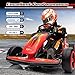 Leisrideon 24V Go Karts for Kids Ages 6-12, 400W Electric Go Kart with EVA Tires, Max Speed 8.1 MPH, High/Low Speed, Music, USB, Fast Drift Go-Kart Outdoor Ride on Toy for Boys Girls (Red)
