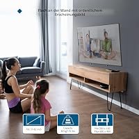BONTEC TV Wandhalterung für 37-82 Zoll Flach/Curved TVs, bis zu 60 kg – Ansicht 8