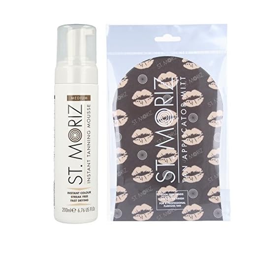 ST MORIZ instantánea autobronceadora Mousse Medium 200 ml & ST MORIZ Bronceado Mitt