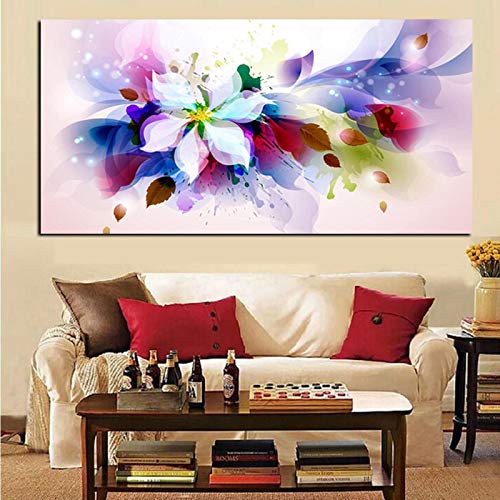 Toile aquarelle pop art fleur dsdsgog pour une décoration de chevet lumineuse