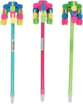 Raymond Geddes Wacky Track Spinner Pens Pack of 12 - Multi-Colored Pens with Spinning Pen Toppers - Perfect for Kids Birthday Party Favors and School Supplies