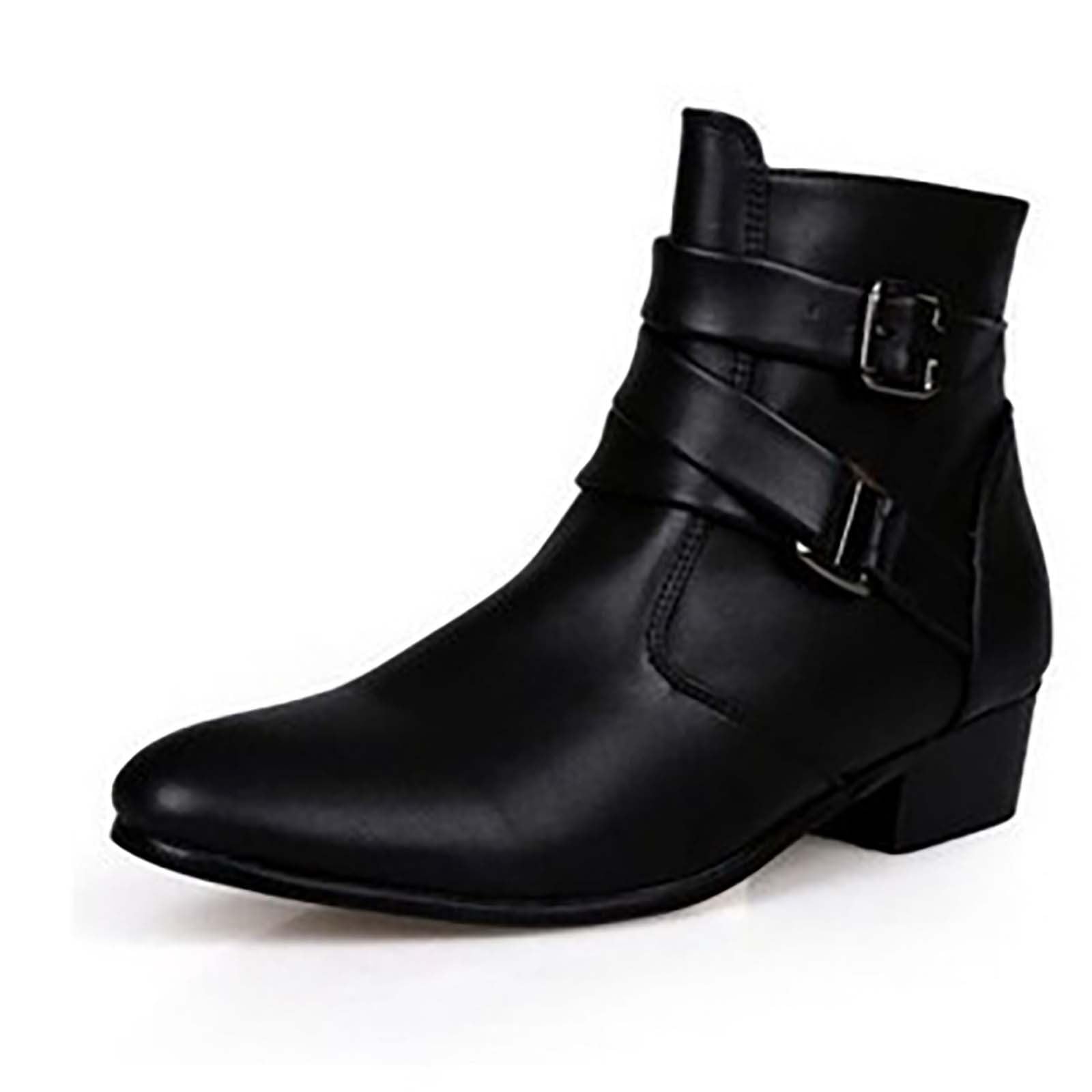 Scarpe estive da uomo con chiusura lampo, scarpe estive, da barca, in tinta unita, con fibbia con cintura, scarpe per il tempo libero, scarpe da trekking senza lacci