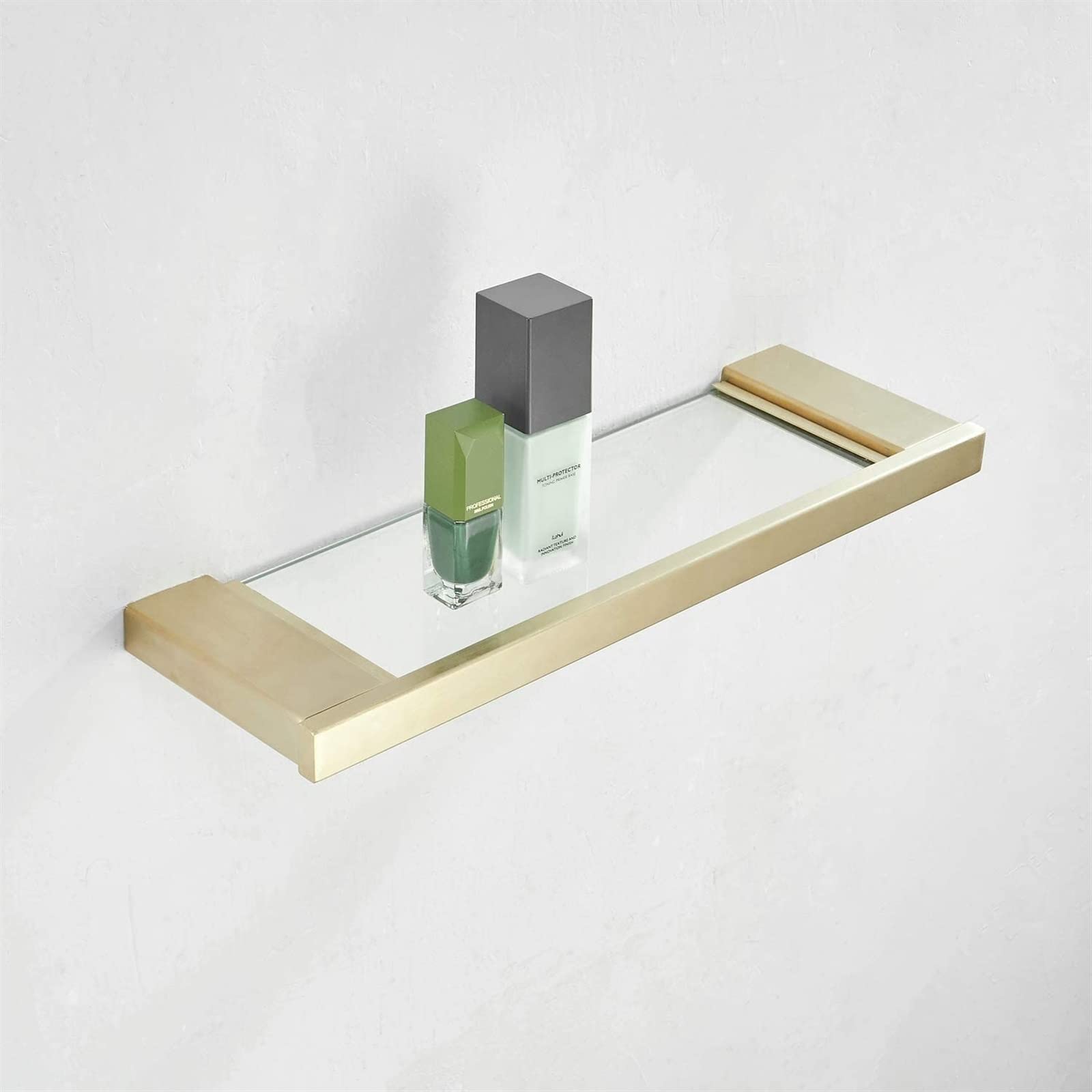 Estante de maquillaje para espejo de baño y ducha de cristal en acero inoxidable 304