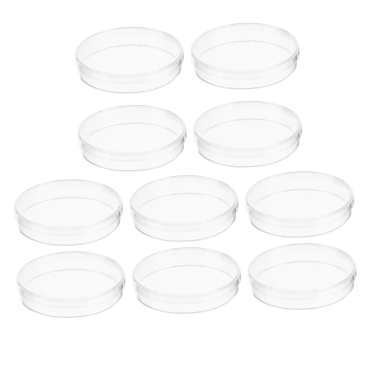 iplusmile 50pezzi Piastre Petri Trasparenti Con Coperchio Piastre Per Coltura Tissutale Per Esperimenti Scientifici Materiale Plastico e Pratico