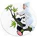 Desheze Arbre Panda Escalade Tapis Rond Tapis Doux Anti-dérapant pour Chambre d'enfant Chambre Bébé Décor à la Maison Salon Cuisine Salle de Jeux Canapé Coussin 100x100cm
