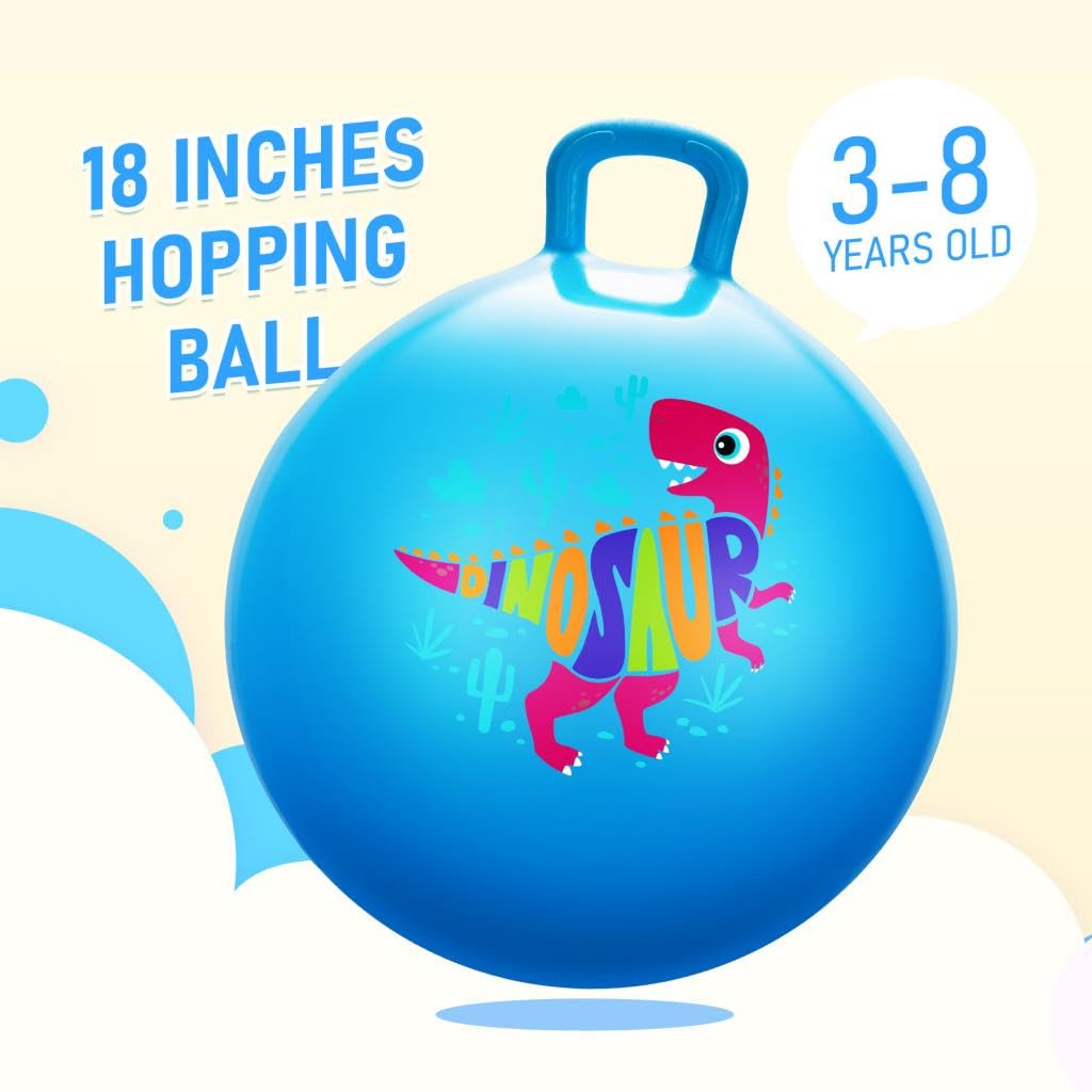 U&C Planet Ballon Sauteur 45 cm Enfant 3-8 Ans Plastique PVC épais résistant Jouet intérieur extérieur