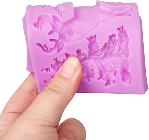 Miniatura 8 de Moldes de silicona de copo de nieve de Navidad, moldes de chocolate con diseño de ciervo, pino, carámbanos, moldes para hornear fondant para