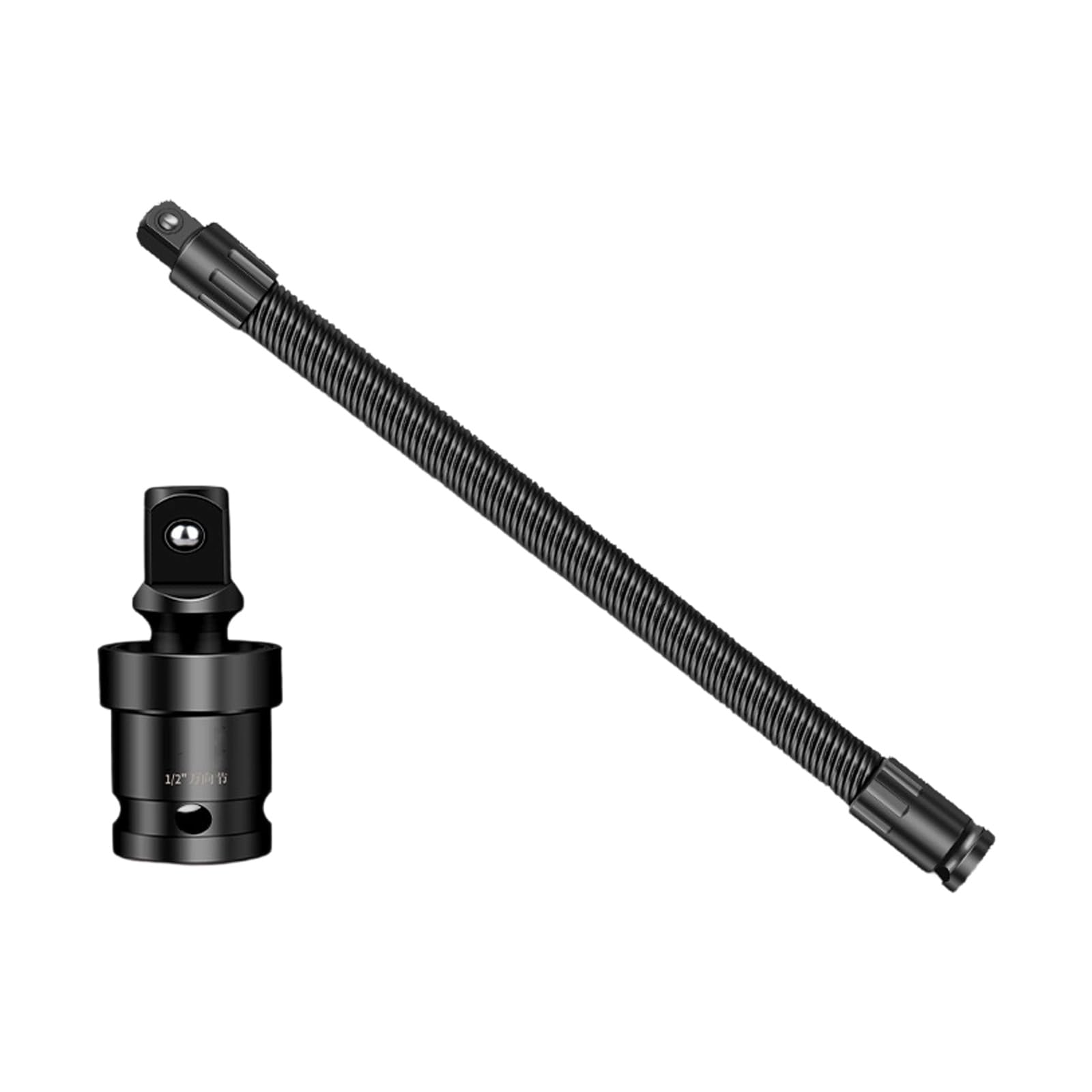 Zbiianxer B Wrench Accessory Flexible Shafts 12.5Mm Socket Interfaces For Mechanics 1/2" Drive Flexible Extension Rod Degree Turn Effect Extension