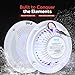 Pyle Low-Profile Waterproof Marine Speakers - 240W 6.5 Inch 2 Way 1 Pair Slim Style Waterproof Weather Resistant Outdoor Audio Stereo Sound System w/ Blue Illuminating LED Lights - Pyle (White)