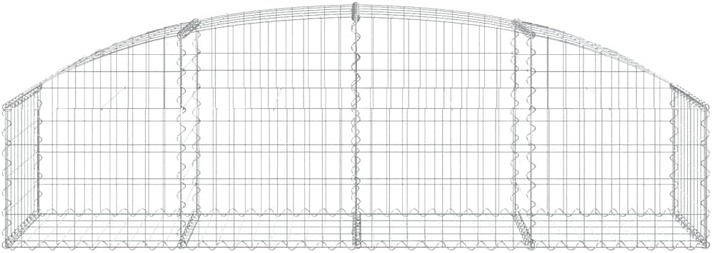 AIJUUKJP ホーム&amp;ガーデンアイテム - アーチ型蛇籠バスケット 200x50x40/60cm 亜鉛メッキ鉄