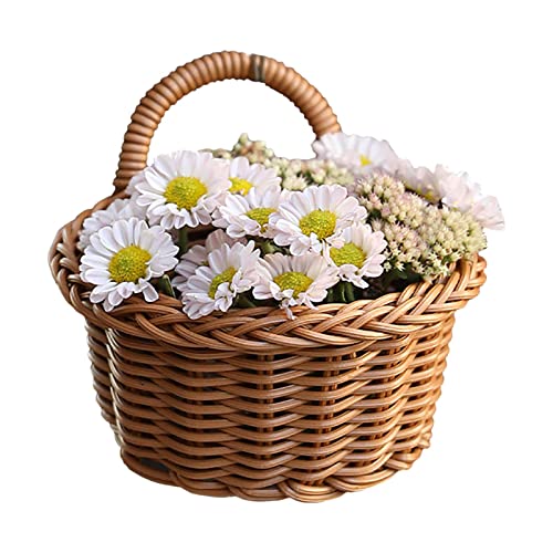 Kashine Panier de Rangement tissé de tentures, Stockage de Panier de tentures tissé fixé au Mur, Panier de planteur Fait à la Main pour la décoration Murale de Mariage de Jardin à la Maison Cover