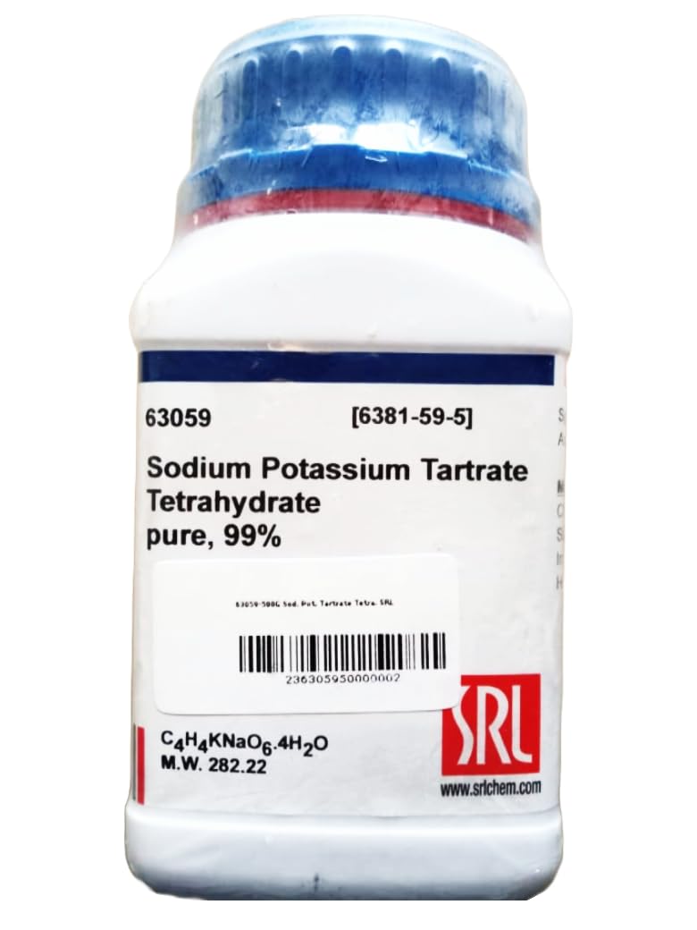 See full amazon price history chart for SRL Sodium Potassium Tartrate Tetrahydrate Pure 500Gm, 99%, CAS NO 6381-59-5, Molecular Formula : C4H4KNaO6.4H2O, Storage : Room Temperature, Shelf Life : 60 Months for laboratory use SRL Sodium Potassium Tartrate Tetrahydrate Pure 500Gm, 99%, CAS NO 6381-59-5, Molecular Formula : C4H4KNaO6.4H2O, Storage : Room Temperature, Shelf Life : 60 Months for laboratory use (B0C97CQNFK) Amazon Price History, Amazon Price Tracker
