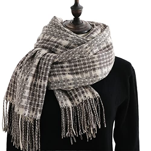Fular Mujer Bufanda Mujer Bufanda Imitación Cachemira Borla Borla Bufanda Invierno Hembra Cálido Tampón Bufanda Chal Abrigo De Longitud Media Con Flecos Bufandas Regalo Chal Mujer Fiesta ( Color : A ,