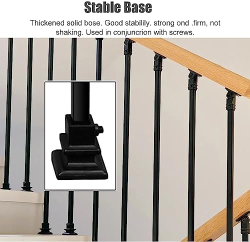 Adjustable Wrought Iron Railing Posts - Indoor Stair & Concrete Step Connector for Secure Support & Stylish Design - Perfect for Home Safety & Aesthetic Enhancements