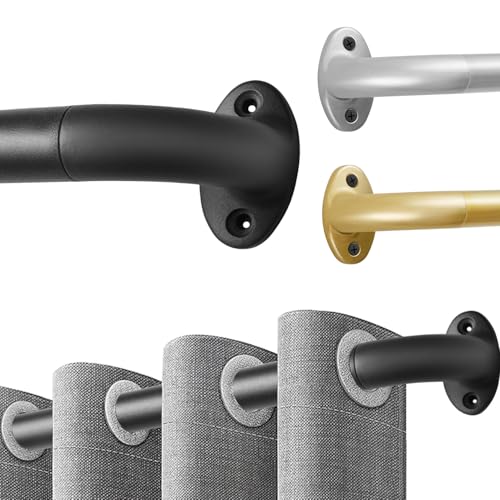 Catálogo para Comprar On-line Juegos de cortinas los 10 mejores. 46 Cortineros para ventanas, barra de cortina ajustable, Barras de Cortina Negras, Juego de Barras de Cortina con Soportes, Barras de Cortina Envolventes, para casa/oficina/exterior...