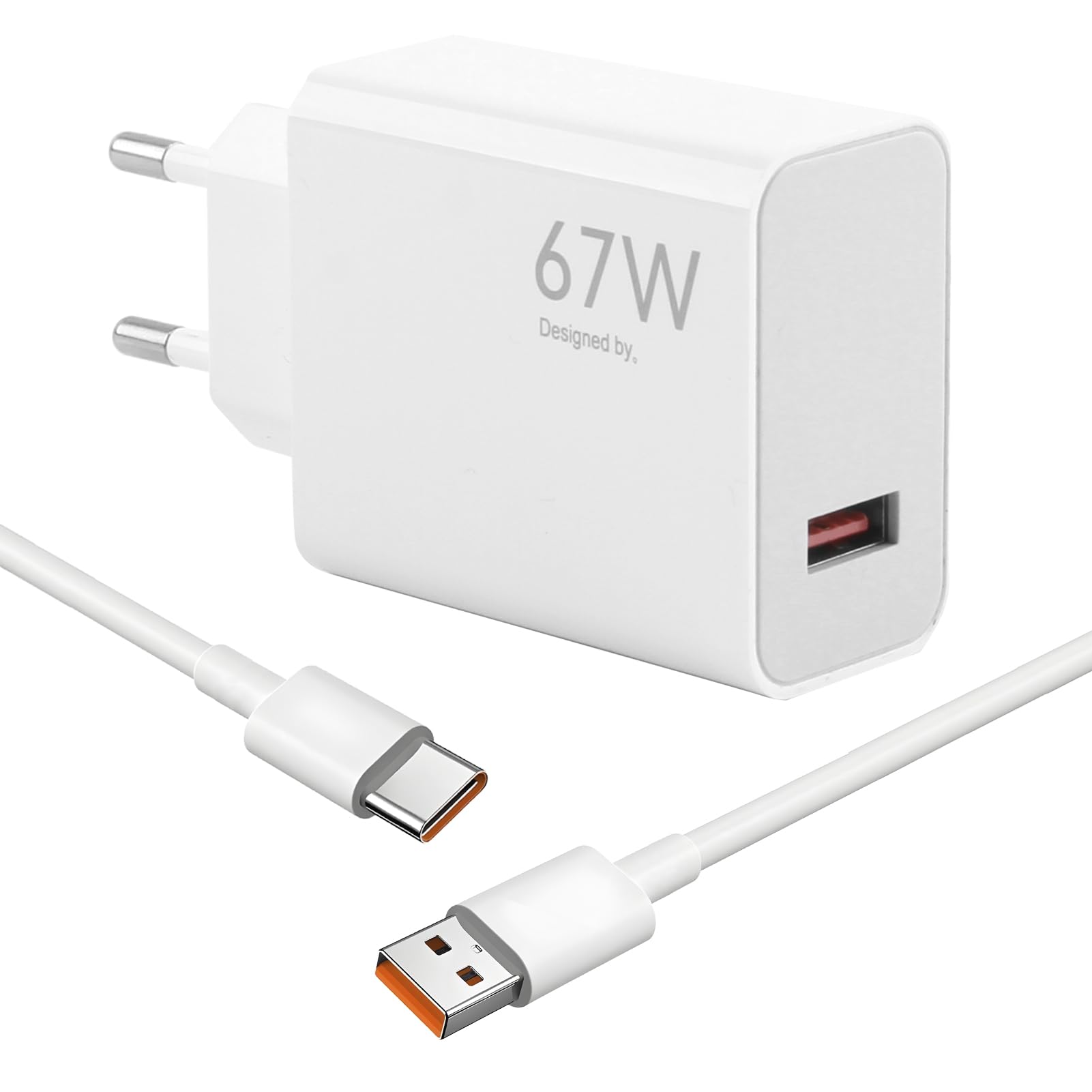 Caricatore Xiaomi 67W Turbo Charge Con Cavo USB-C 1.5M – Per Xiaomi 15, Redmi Note 13, Poco X6
