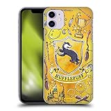 Head Case Designs Officially Licensed Harry Potter Hufflepuff Pattern Deathly Hallows XIII Hard Back Case Compatible with Apple iPhone 11