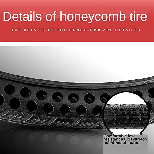 Catazer Honeycomb Solid Tire Non Inflation Perforated Shock Absorbing Tyre Explosion-Proof Solid Tires Bicycle Tire Cycling Tubeless Tyre 26X1 3/8Inch #TOP2