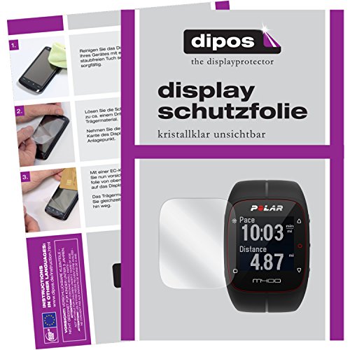 dipos I 6X Protector de Pantalla Compatible con Polar Trainingscomputer M400 HR pelicula Protectora Claro