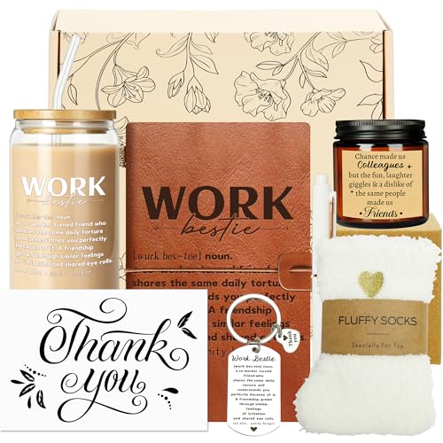 MerriBox Work Bestie Gifts for Women Colleague Farewell Leaving Presents for Female Coworker Friend New Beginning Good Luck Gift End of Year Graduation Birthday