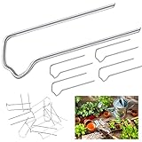 Floral Pins 1.8 Inch Greening Pins Floral U Shape Pins Plant Pins Metal Craft Picks for Straw...