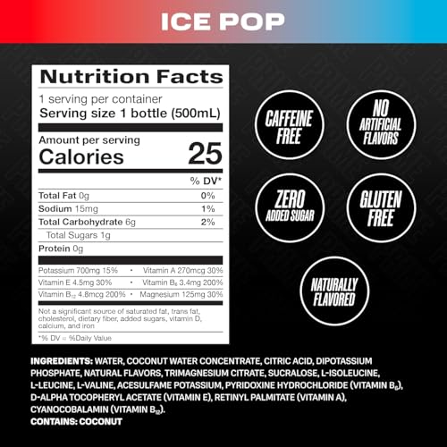 Image of Prime Ice Pop Energy Drink, 500ml, Naturally Flavoured, No Artificial Colours (USA)