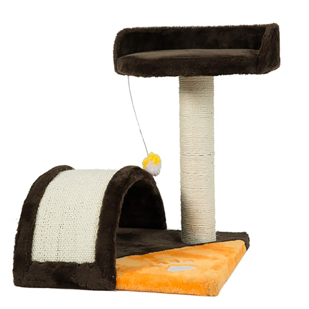 YXX - domek na drzewko dla kotów z łóżkiem na górze - drapak dla kotów z kulą zwisającą dla kociąt, kotów, młodych i małych zwierząt domowych
